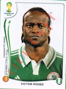 482 Victor Moses – FIFA World Cup Brazil 2014 Panini