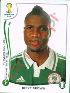 485 Ideye Brown – FIFA World Cup Brazil 2014 Panini