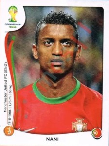 521 Nani – FIFA World Cup Brazil 2014 Panini
