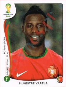 522 Silvestre Varela – FIFA World Cup Brazil 2014 Panini