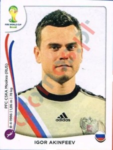 604 Igor Akinfeev – FIFA World Cup Brazil 2014 Panini