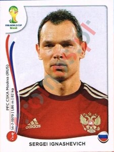 605 Sergei Ignashevich – FIFA World Cup Brazil 2014 Panini