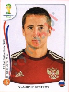 614 Vladimir Bystrov – FIFA World Cup Brazil 2014 Panini