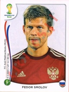 618 Fedor Smolov – FIFA World Cup Brazil 2014 Panini