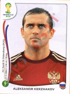 620 Aleksandr Kerzhakov – FIFA World Cup Brazil 2014 Panini