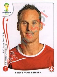 341 Steve von Bergen – FIFA World Cup Brazil 2014 Panini