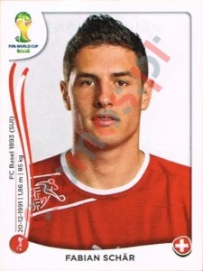 342 Fabian Schär – FIFA World Cup Brazil 2014 Panini