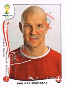 343 Philippe Senderos – FIFA World Cup Brazil 2014 Panini