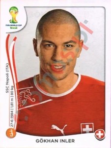 346 Gökhan Inler – FIFA World Cup Brazil 2014 Panini