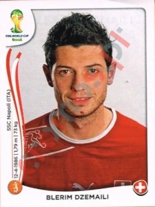 348 Blerim Džemaili – FIFA World Cup Brazil 2014 Panini