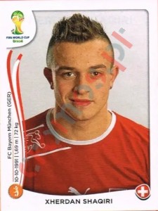 351 Xherdan Shaqiri – FIFA World Cup Brazil 2014 Panini