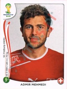 352 Admir Mehmedi – FIFA World Cup Brazil 2014 Panini