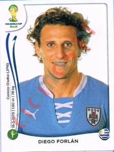 276 Diego Forlan – FIFA World Cup Brazil 2014 Panini