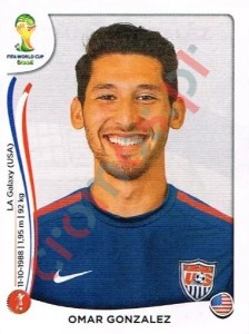 549 Omar Gonzalez – FIFA World Cup Brazil 2014 Panini