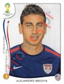 561x Alejandro Bedoya – FIFA World Cup Brazil 2014 Panini