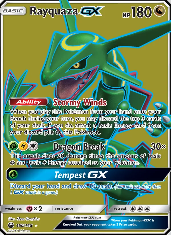 160 Rayquaza GX – Celestial Storm