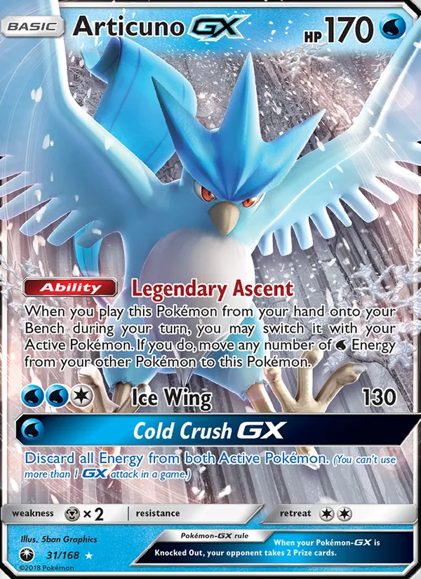 31 Articuno GX – Celestial Storm
