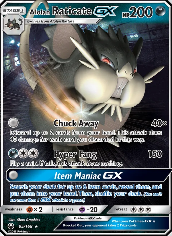 85 Alolan Raticate GX – Celestial Storm