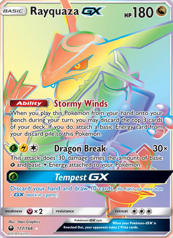 177 Rayquaza GX – Celestial Storm