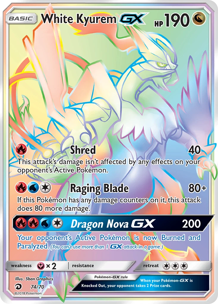 74 White Kyurem GX – Dragon Majesty