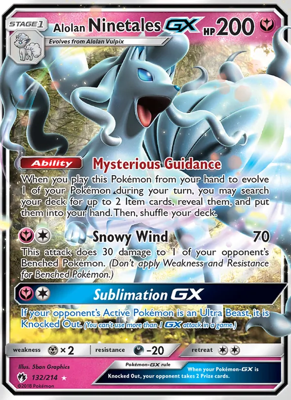 132 Alolan Ninetales GX – Lost Thunder