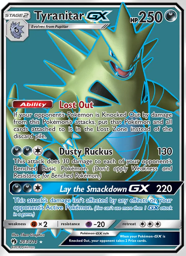 203 Tyranitar GX – Lost Thunder
