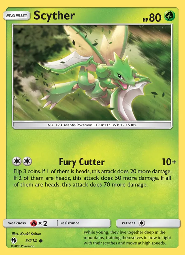 3 Scyther – Lost Thunder