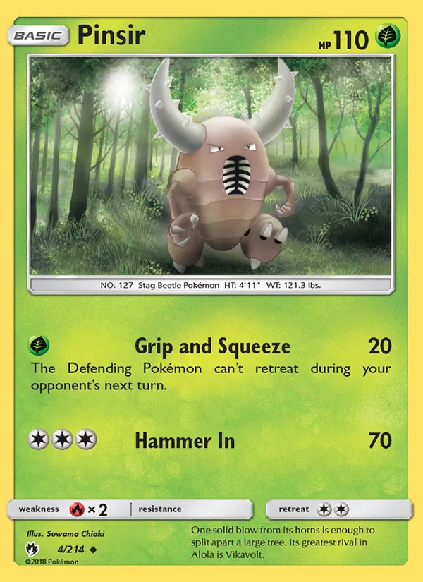 4 Pinsir – Lost Thunder