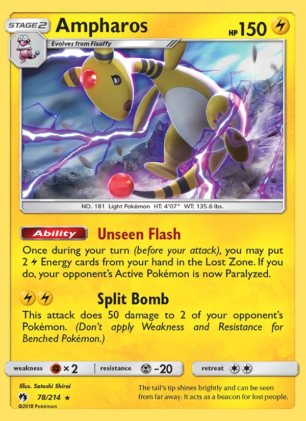 78 Ampharos – Lost Thunder
