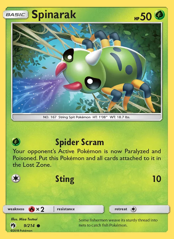 9 Spinarak – Lost Thunder