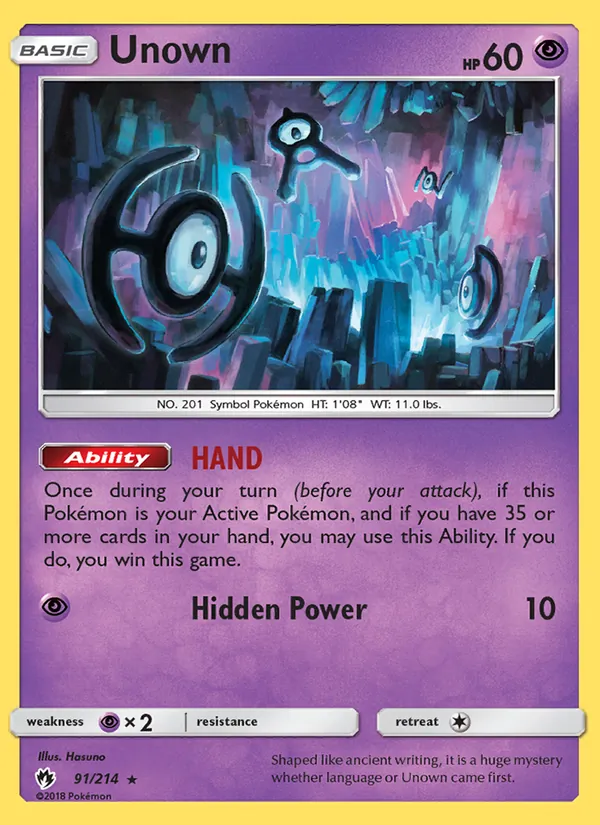 91 Unown – Lost Thunder