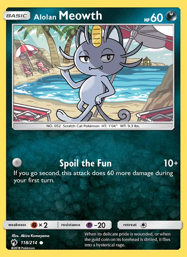 118-RH Alolan Meowth – Lost Thunder