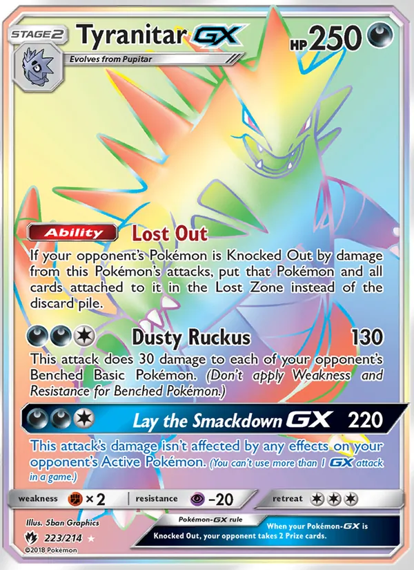 223 Tyranitar GX – Lost Thunder