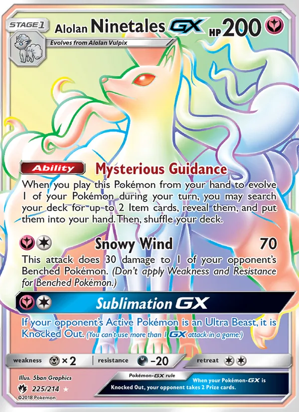 225 Alolan Ninetales GX – Lost Thunder