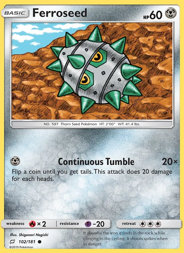 102 Ferroseed – Team Up