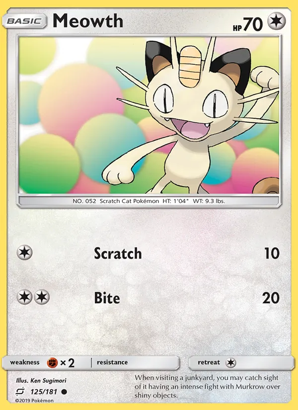 125 Meowth – Team Up