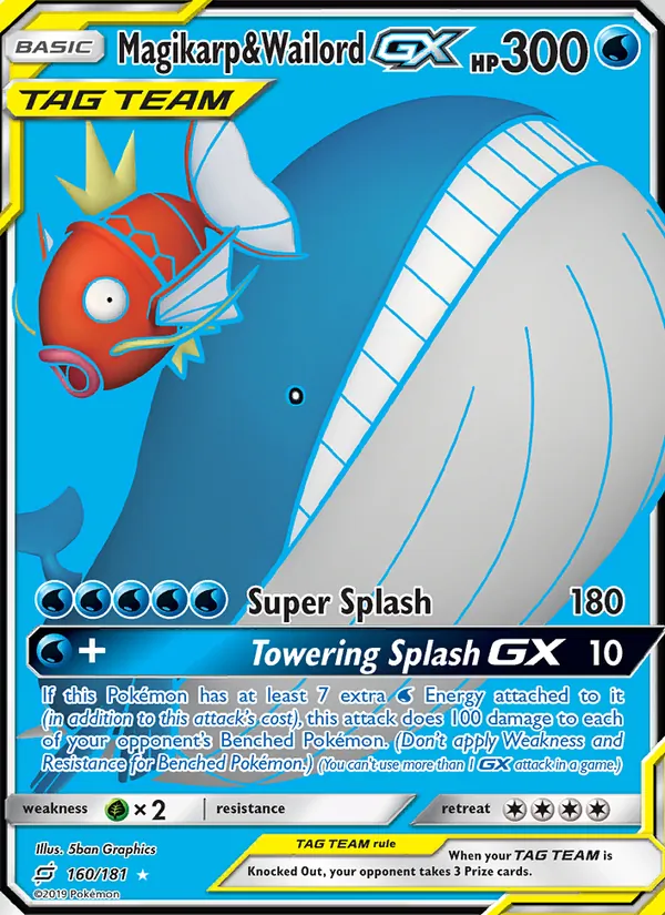 160 Magikarp & Wailord GX – Team Up