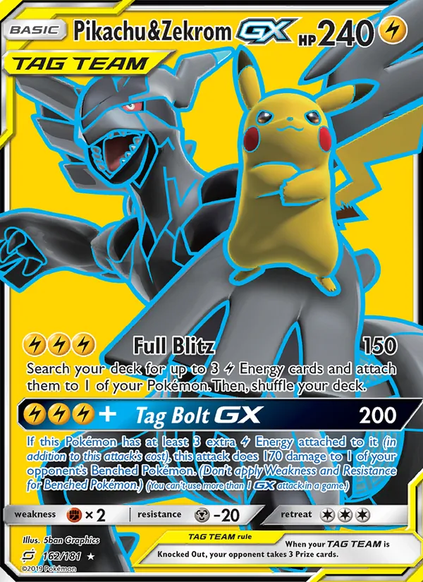 162 Pikachu & Zekrom GX – Team Up