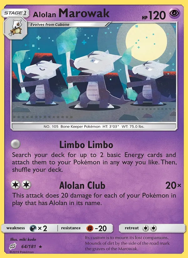 64 Alolan Marowak – Team Up