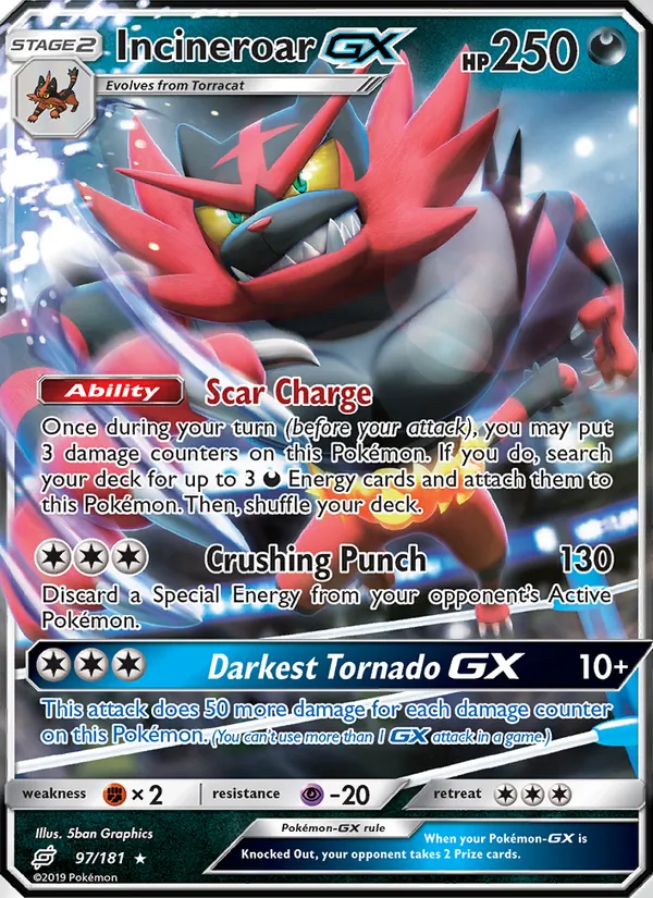 97 Incineroar GX – Team Up