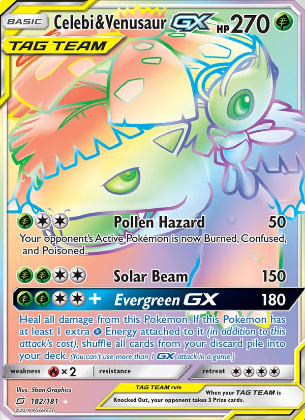 182 Celebi & Venusaur GX – Team Up