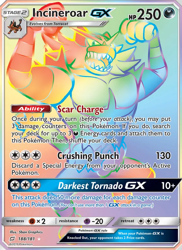 188 Incineroar GX – Team Up