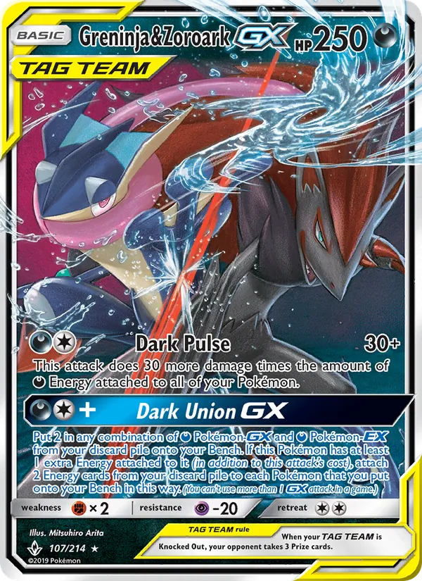 107 Greninja & Zoroark GX – Unbroken Bonds