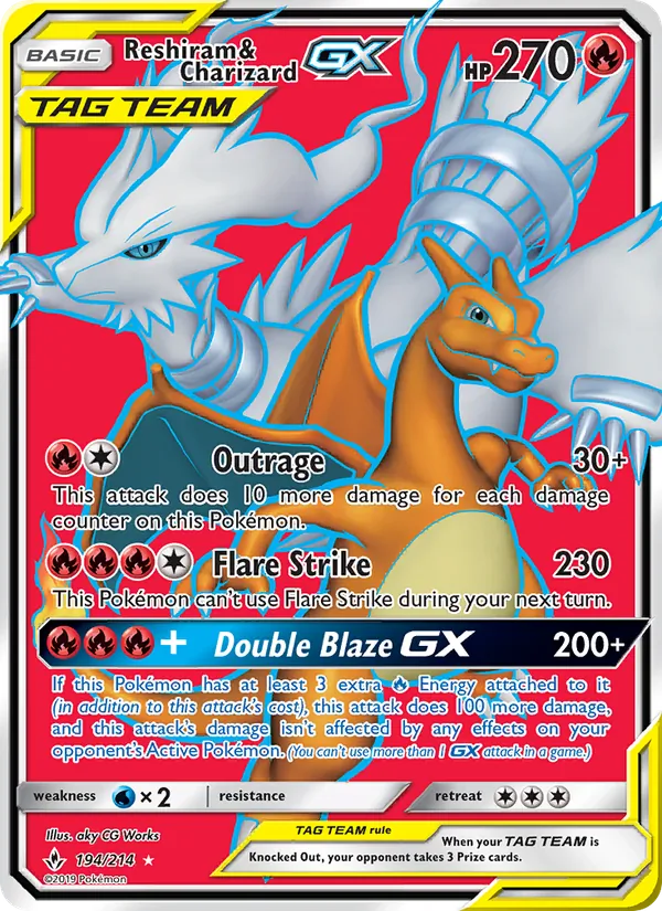 194 Reshiram & Charizard GX – Unbroken Bonds