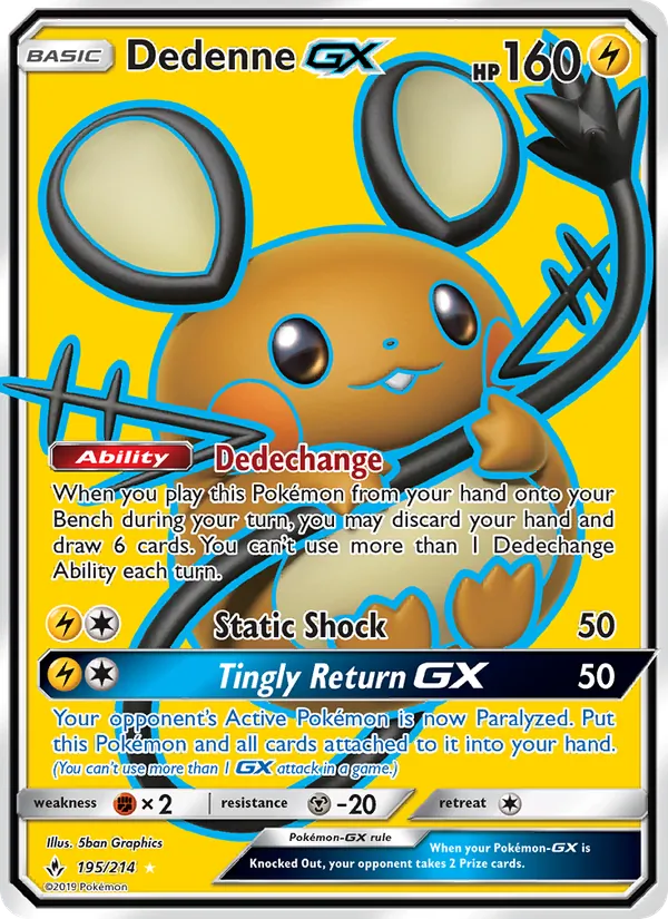 195 Dedenne GX – Unbroken Bonds