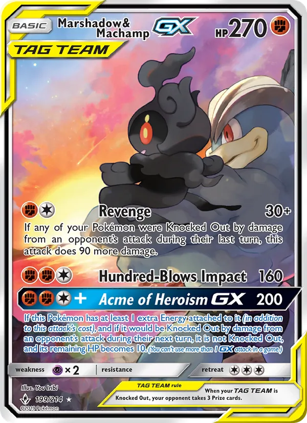 199 Marshadow & Machamp GX – Unbroken Bonds