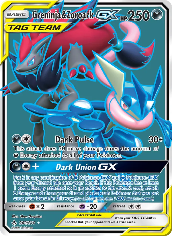 200 Greninja & Zoroark GX – Unbroken Bonds