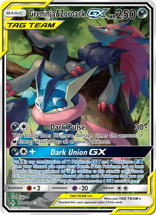 201 Greninja & Zoroark GX – Unbroken Bonds