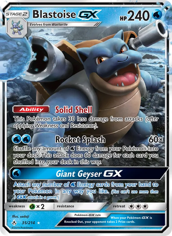 35 Blastoise GX – Unbroken Bonds