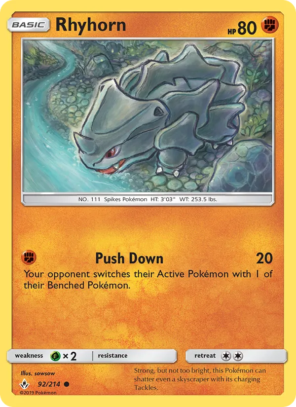 92-RH Rhyhorn – Unbroken Bonds